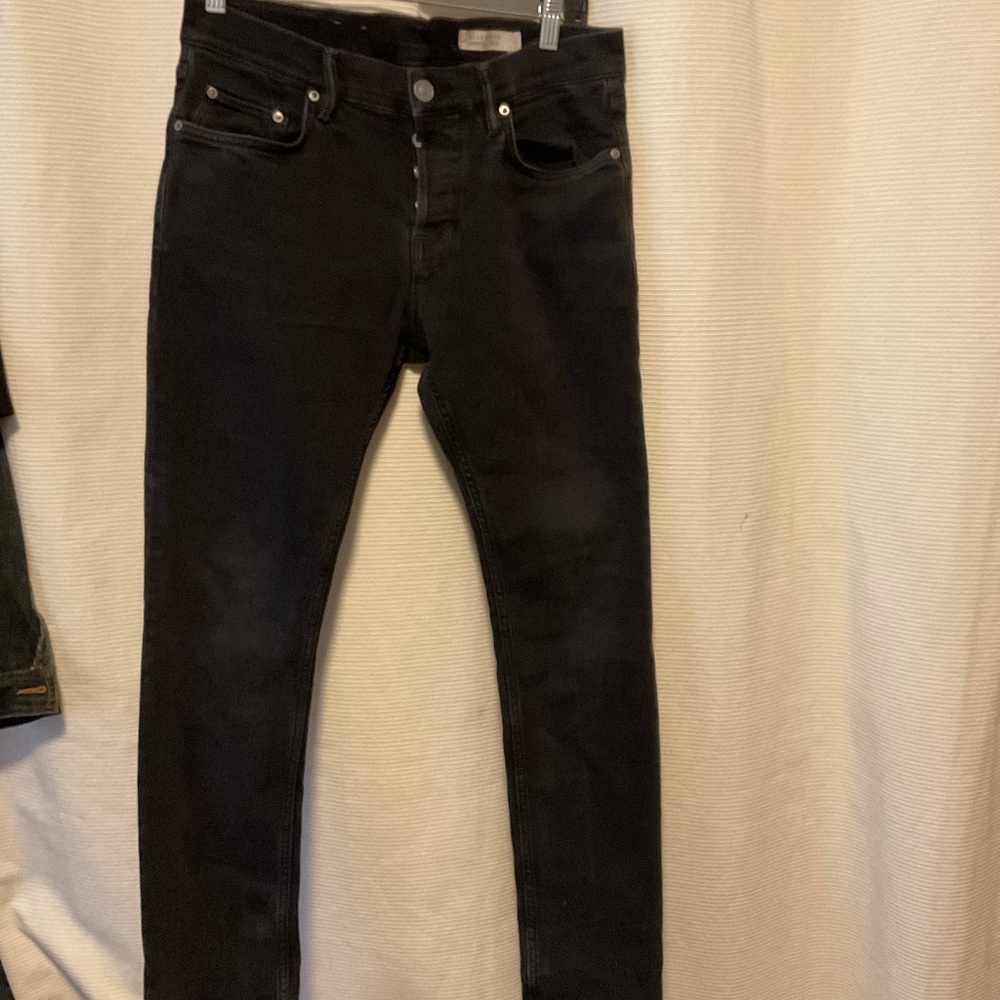 All Saints Cigarette Black Denim Jeans